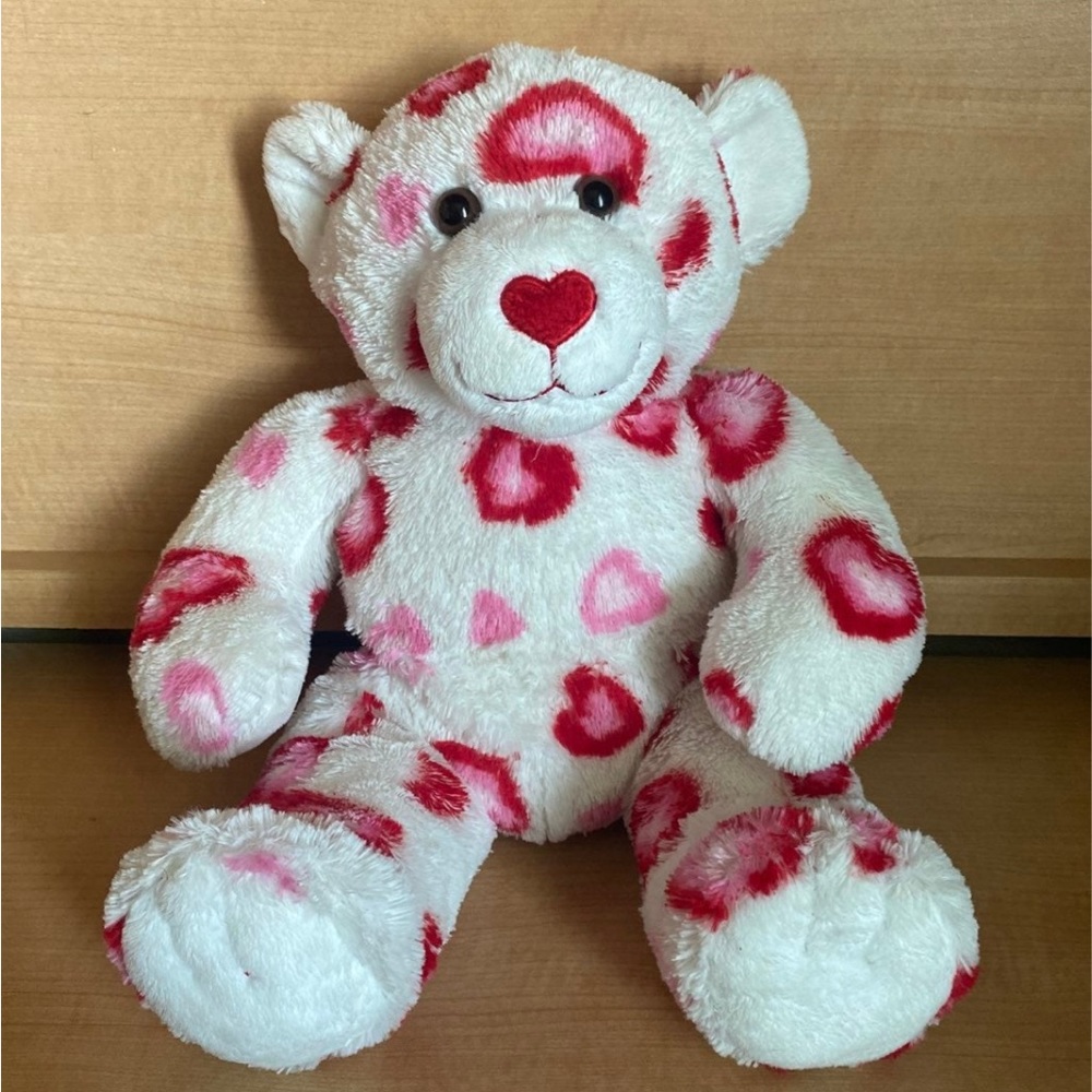Build a Bear Workshop Plush Valentines Heart White Bear